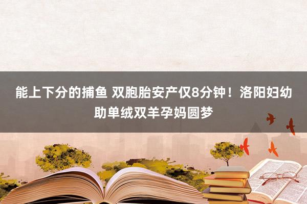 能上下分的捕鱼 双胞胎安产仅8分钟！洛阳妇幼助单绒双羊孕妈圆梦